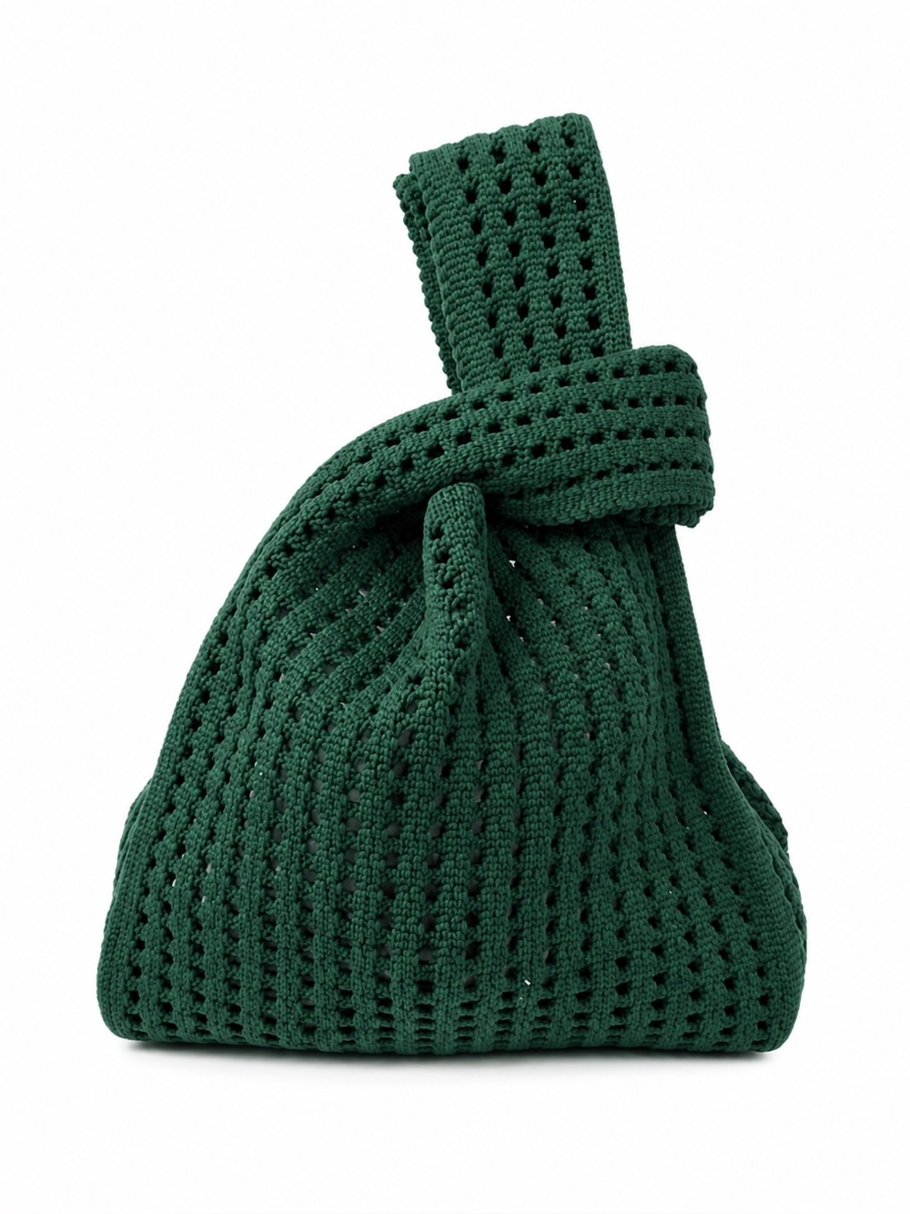 Tokyo Japan Knotted Crochet Market Tote in Forest Green NEW